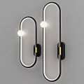 Sleek Modern Wall Lamps With Black Frame Gold Accents And Soft Lighting