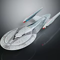 Futuristic Interstellar Starship Design With Streamlined Body Engines Wings And Detailed Structures