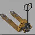 Manual Hydraulic Pallet Truck With Yellow Body Black Handle And Forks