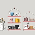 Cup Storage Rack 3d model