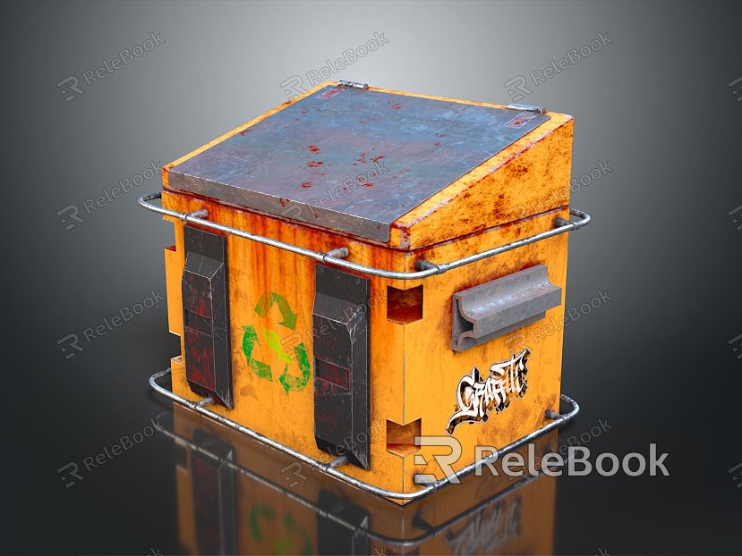 Logistics box large logistics box large logistics box warehouse box storage material box packing box model