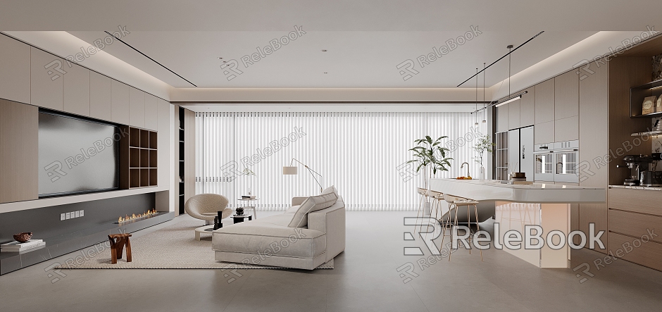 Modern Minimalist Restaurant Sofa Coffee Table Combination Nakajima Table and Chair Combination Sofa Background Wall Large Horizontal Hall Guest Restaurant Curtain Dream Curtain model