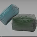 Modern Bean Bag Furniture With Light Blue And Light Green Soft Textured Covers