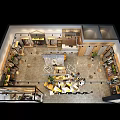 Elegant Clothing Store Interior With Mannequins Chandeliers Display Tables Plants And Rug