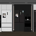 Modern Kitchen Cabinets In White And Gray Colors With Storage Drawers And Doors