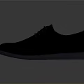 Casual Black Leather Shoes With Classic Lace Up Design For Daily Wear