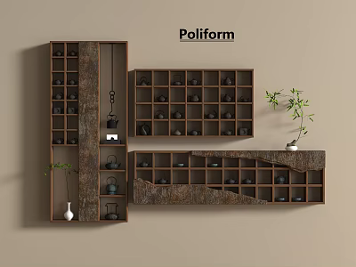 New Chinese Tea Cabinet Decorative Cabinet 3d model