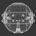 Spherical Industrial Machinery With Textured Surface And Multiple Circular Components