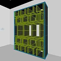 Modern Black Multi Tiered Shelving Unit Featuring Grid Design Storage Structure
