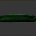 Fresh Long Green Zucchini Lying On Dark Shiny Surface With Reflective Background 3d model