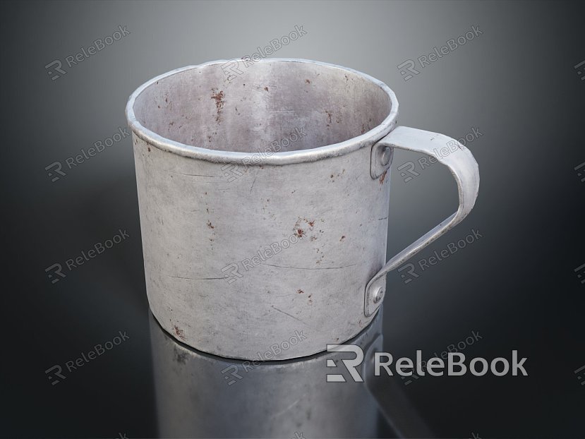 Industrial LOFT cup iron cylinder handle cylinder coffee cup model