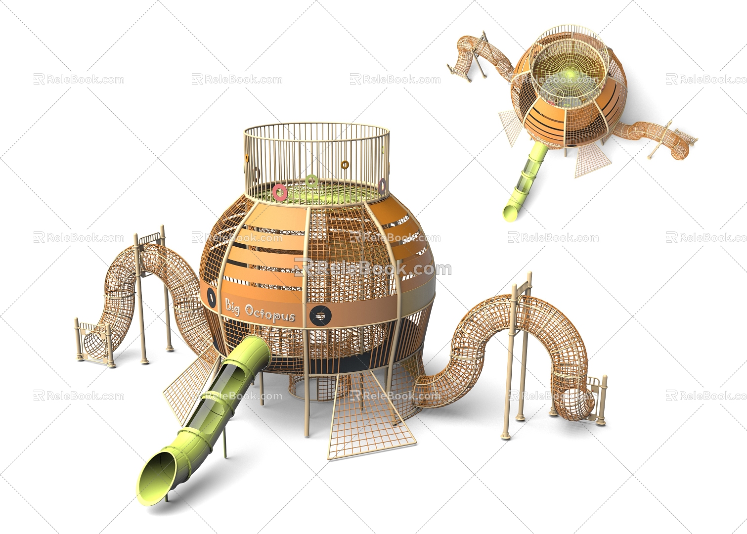 Octopus Paradise Non-standard Features Expansion Paradise Crawl Amusement Park Children's Paradise Playground Amusement Sparks 3d model