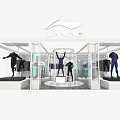 Li Ning Modern Clothing Store Interior With Mannequins And Apparel Displays