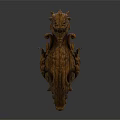 Wooden Dragon Shaped Sculptures With Intricate Carvings And Two Sides Display Design