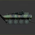 Armored Military Vehicle With Camouflage Paint 8x8 Wheeled Turret And Weapon System