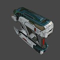 science fiction pistol 3d model