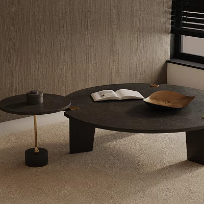 Sofa Coffee Table Set In Modern Living Room With Stylish Design And Decorative Accents 3d model