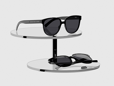 Glasses Display Rack Glasses Display Rack Price Display Double Layer Transparent Shelf Acrylic Light Luxury Jewelry 3d model