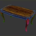 Elegant Classic Wooden Furniture Table With Intricate Carved Legs And Smooth Polished Tabletop