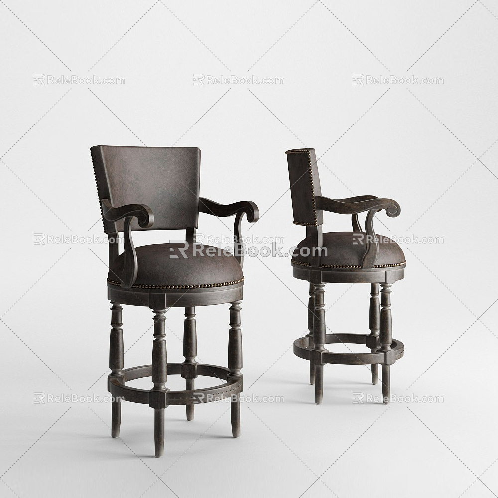 American Bar Chair 3d model