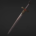 Big Sword of Courage Sword of Eternity Game Sword Tai Dao Cold Weapon Long Sword Low Face Number Low Model Simple Model Times Film and Television Level Super Realism 3d model
