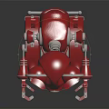 modern robot unicycle robot twin-wheeled robot 3d model