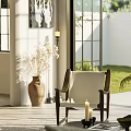 Spacious Duplex Living Room With Built-in Bookshelves Cozy Sofa Sunlight And Large Windows