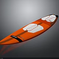 Modern Orange White Surfboard Water Transportation With Sleek Design And Brand Logo
