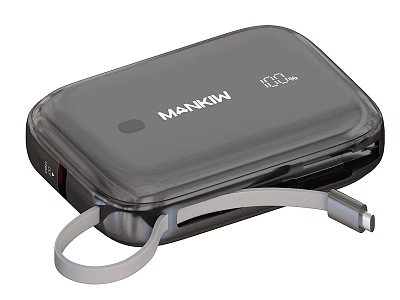 MANKOW Portable Power Bank With USB Port And Wrist Strap For Mobile Devices 3d model