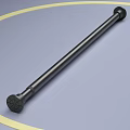 Black Adjustable Metal Telescopic Clothes Hanger Rod for Wardrobe Use