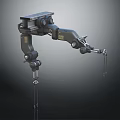 Industrial Robotic Arm Mechanical Structure Featuring Metal Joints And Precision Components