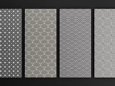 Modern Metal Perforated Panel 3d model Modern Metal Perforated Panel 3d model