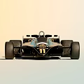 Black Formula Racing Car With Courage Branding Large Tires And Streamlined Design