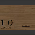 Wooden Desktop Storage Organizer With Multiple Compartments Drawer And Calendar Date