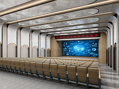 Modern Conference Hall Report Hall 3d model