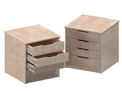 Bedside Cabinet Cabinet Bucket Cabinet 3d model