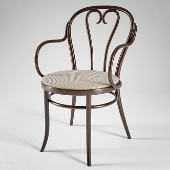 Viennese chair Fameg B 16 Classic Single Chair Solid Wooden Chair Chinese Single Chair Circle Chair Creative Circle Chair 3d model