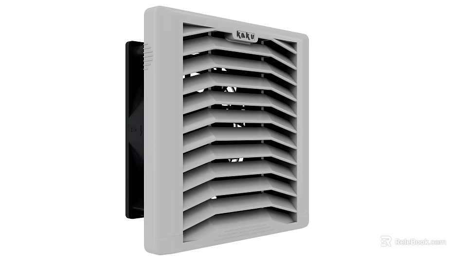 High Quality Industrial Exhaust Ventilation Equipment With Wall Mounted Louvered Grille Design 3d model 