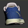 Blue Running Shoes With Pink Laces And White Nike Logo On Beige Sole