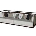 New Chinese-style Multi-person Sofa 3d model