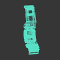 White Mechanical 3D Model Structural Component With Detailed Sections And Connection Points