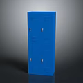 Practical Blue Metal Locker Featuring Multiple Lockable Compartments For Home Or Office Storage