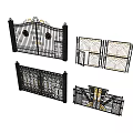 Ornate Wrought Iron Entrance Gates With Intricate Patterns And Decorative Metal Details
