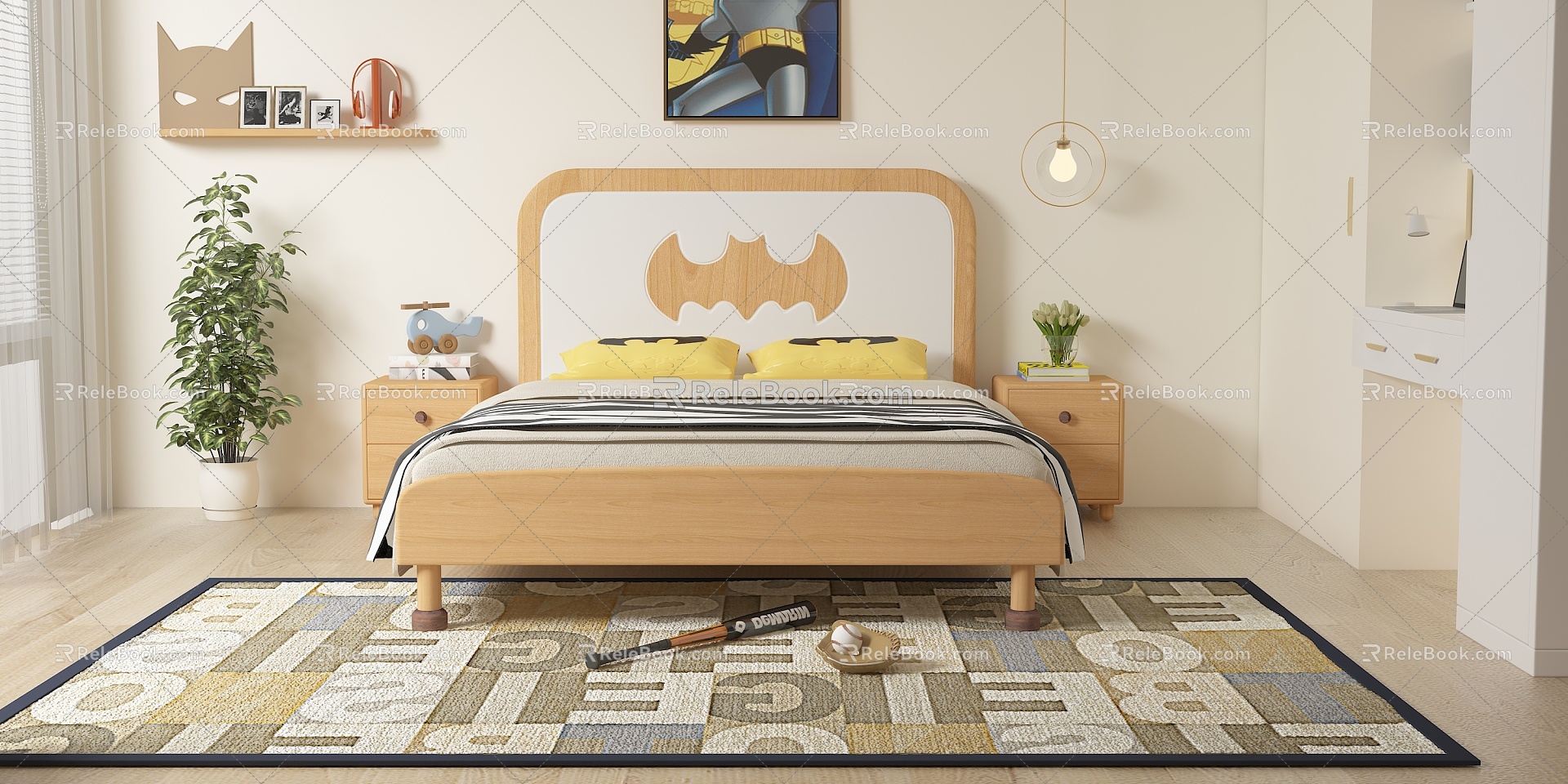 Nordic Children's Bed 3d model