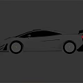 Silver Sleek Sports Car With Black Roof Rear Spoiler And Aerodynamic Design