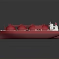 Multi Layered LNG Carrier Ships With Different Storage Tank Styles 3d model