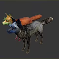 Game and Movie Character Design Featuring Orange And Gray Foxes With Realistic Fur