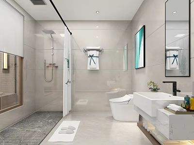 Hotel Toilet Modern Toilet 3d model