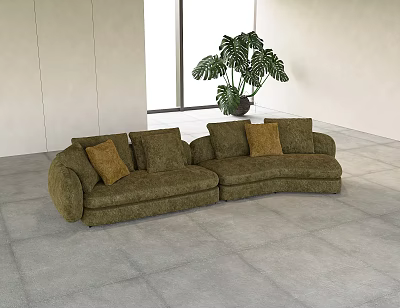 Modern Sofa French Retro Multi-person Sofa In-line Sofa Casual Sofa 3d model