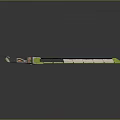 Modern Green White Streamlined Vehicle Design With Windows Panels And Reflective Base